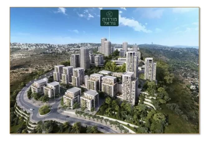 הדמיה אווירית של פרויקט המגורים "מורדות גוראל" ברמת גוראל, חיפה